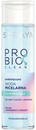 Soraya Probio Clean Probiotyczna Woda Micelarna Normalizująca Do Cery Tłustej I Mieszanej 250Ml