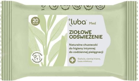 Luba Med Ziołowe Odświeżenie Naturalne Chusteczki Do Higieny Intymnej 20Szt.