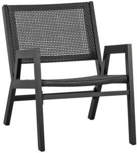 Czarny Fotel Tarasowy Pem Aluminium