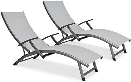 Leżak Ogrodowy Aluminiowy Relax Grey 2X