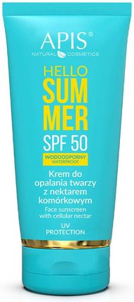 APIS Hello Summer SPF 50 wodoodporny krem do opalania twarzy z nektarem komórkowym 50ml