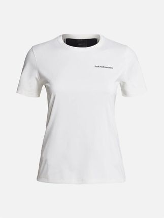 T Shirt Peak Performance W Alum Light Short Sleeve - biały vintage/czarny
