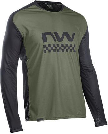 Northwave Koszulka Z Długim Rękawem Edge Zielony Czarny R. Xl