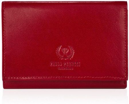 Skórzany portfel czerwony PAOLO PERUZZI T-32-RD