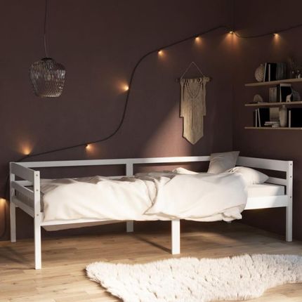 Vida Rama łóżka biała lite drewno sosnowe 90x200cm V-322052