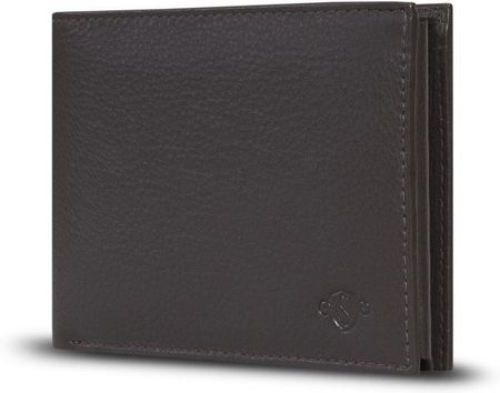 Elegancki skórzany męski portfel RFID SOLIER SW35 brązowe