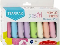 Zdjęcie Starpak Farby Akrylowe Pastelowe 484978 8 X 25 Ml - Wodzisław Śląski