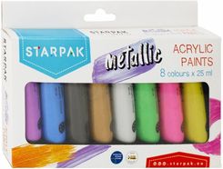 Zdjęcie Starpak Farby Akrylowe Metaliczne 484980 8 X 25 Ml - Lipno