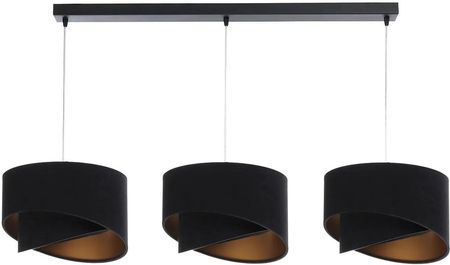 Lumes Czarna potrójna lampa wisząca nad stół glamour - S500-Breta (E22103060L3009CZ060L3009CZ)