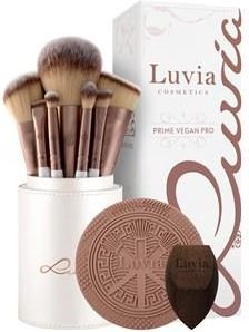 Luvia Cosmetics Brush Set Prime Vegan Pro Pędzle Kosmetyczne 12 Szt. + Gąbka Do Makijażu 1 Płatek Oczyszczający Zamykany Sto