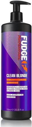 Fudge Clean Blonde Violet-Toning Shampoo Tonujący Szampon Do Włosów Blond 1000Ml