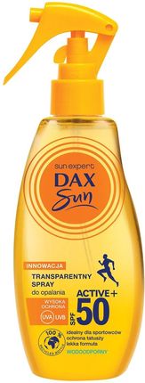 DAX SUN Transparentny spray do opalania ACTIVE+ SPF50