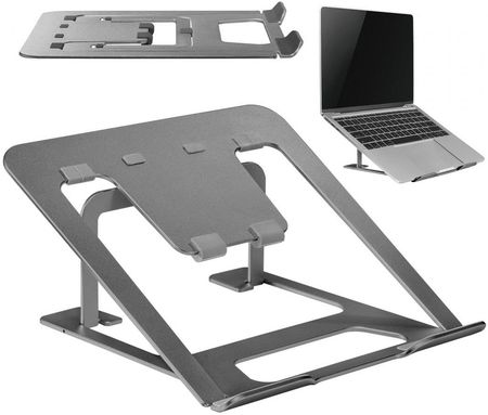 Aluminiowa ultra cienka składana podstawka pod laptopa Ergo Office, szara, pasuje do laptopów 11-15'', ER-416 G Ergo Office