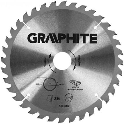 GRAPHITE Tarcza do pilarki 205mm 36 zębów (57H682)