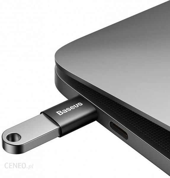 Adapter Baseus Ingenuity OTG USB Type-C do USB-A 3.1, 10 Gbps - czarny (ZJJQ000001)