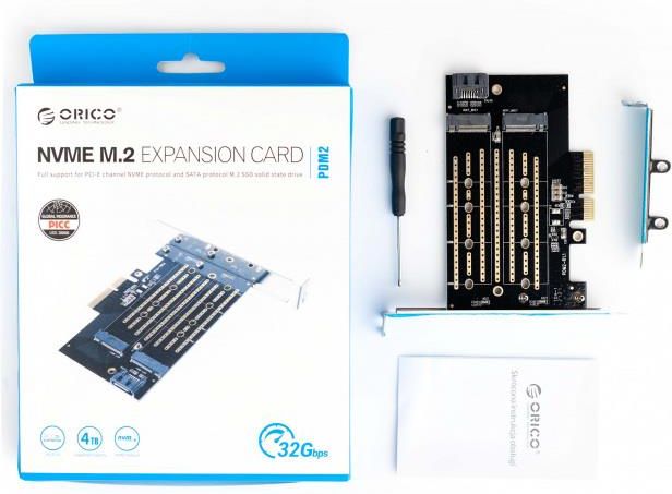 Karta PCI-E ORICO na M.2 NVMe i M.2 SATA (PDM2-BP) - zdjęcie 2 Karta PCI-E ORICO na M.2 NVMe i M.2 SATA (PDM2-BP)
