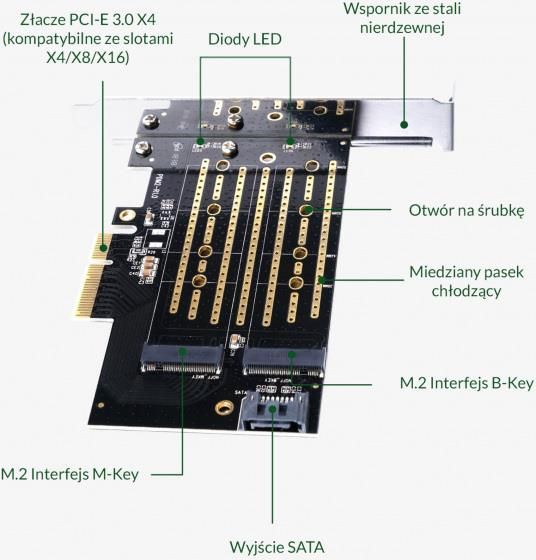  Karta PCI-E ORICO na M.2 NVMe i M.2 SATA (PDM2-BP) instrukcja - foto 6