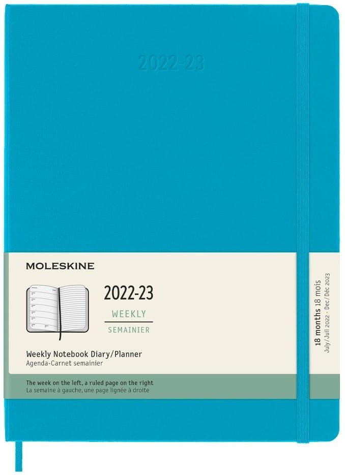 Kalendarz Moleskine tygodniowy XL 18m turkus 22/23 Ceny i opinie