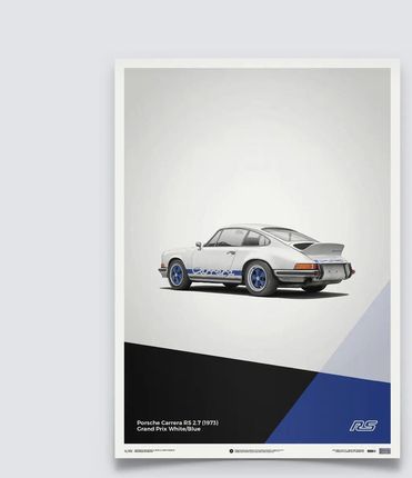 Klasykami.pl Porsche 911 Rs White Limited Poster