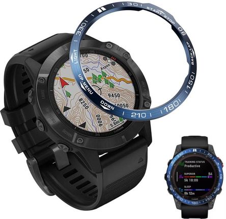 BestAccessories ETUI CASE NAKŁADKA RING BEZEL DO GARMIN FENIX 7X / 7X SOLAR KOLOR NIEBIESKI