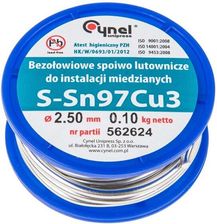 Zdjęcie Spoiwo lut.97%Sn 3%Cu 2.5mm 100g - Blachownia