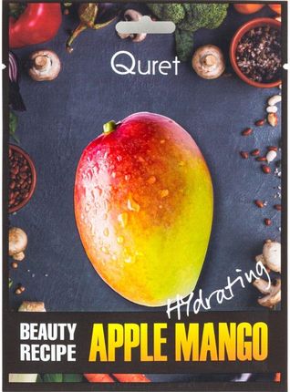 Quret Beauty Recipe Mask - Apple Mango - Nawilżająca maska z ekstraktem z mango