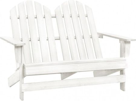 2-Osobowe Krzesło Ogrodowe Adirondack Jodłowe Białe Kod: V-315899