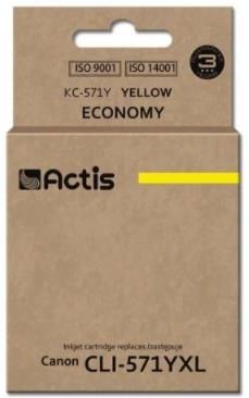 ACTIS , TUSZ DO CANON KC-571Y (ZAMIENNIK CLI-571Y) YELLOW (ŻÓŁTY) (KMICEXPACSACA0059)