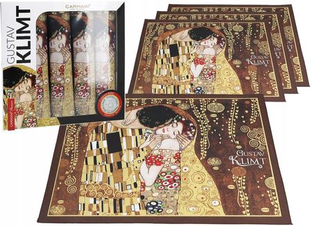 Zjawiskowe Cudne Komplet 4 Ślicznych Podkładek Na Stół G. Klimt,