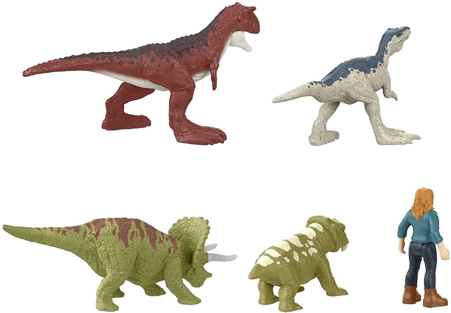 Mattel Jurassic World Dominion Minis Wielopak Figurek Starcie Z Karnotaurem Gwp72 Ceny I 5005