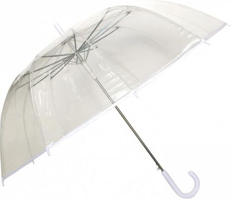 Długi parasol przezroczysty 12 żeber, biała bordiu kod: UBUL0302 +
