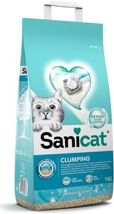 SaniCat Clumping mydło marsylskie żwirek dla kota zbrylający 16L