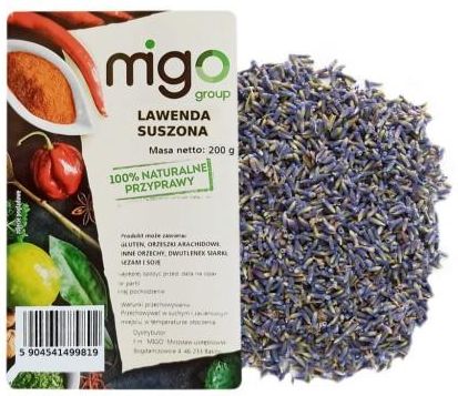 Migogroup Lawenda Suszona Kwiat Lawendy Susz 200g