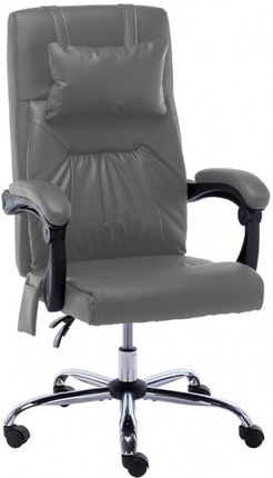 Krzesło Biurowe Z Funkcją Masażu, Antracytowe, Sztuczna Skóra Kod: V-20294 +
