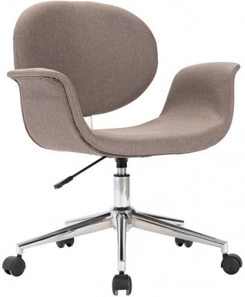 Obrotowe Krzesło Biurowe, Taupe, Tapicerowane Tkaniną Kod: V-3054829 +