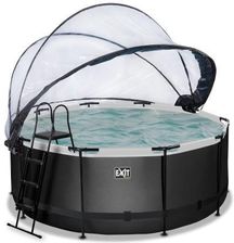 Zdjęcie Basen Exit Leather Okrągły Z Dachem 360x122cm Pompa Filtrująca Czarny - Sierpc