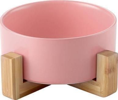Unizoo Różowa Miska Ceramiczna Bambus Dla Psa Kota 850Ml M