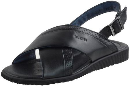 Czarne sandały męskie skórzane Lesta 1257 41