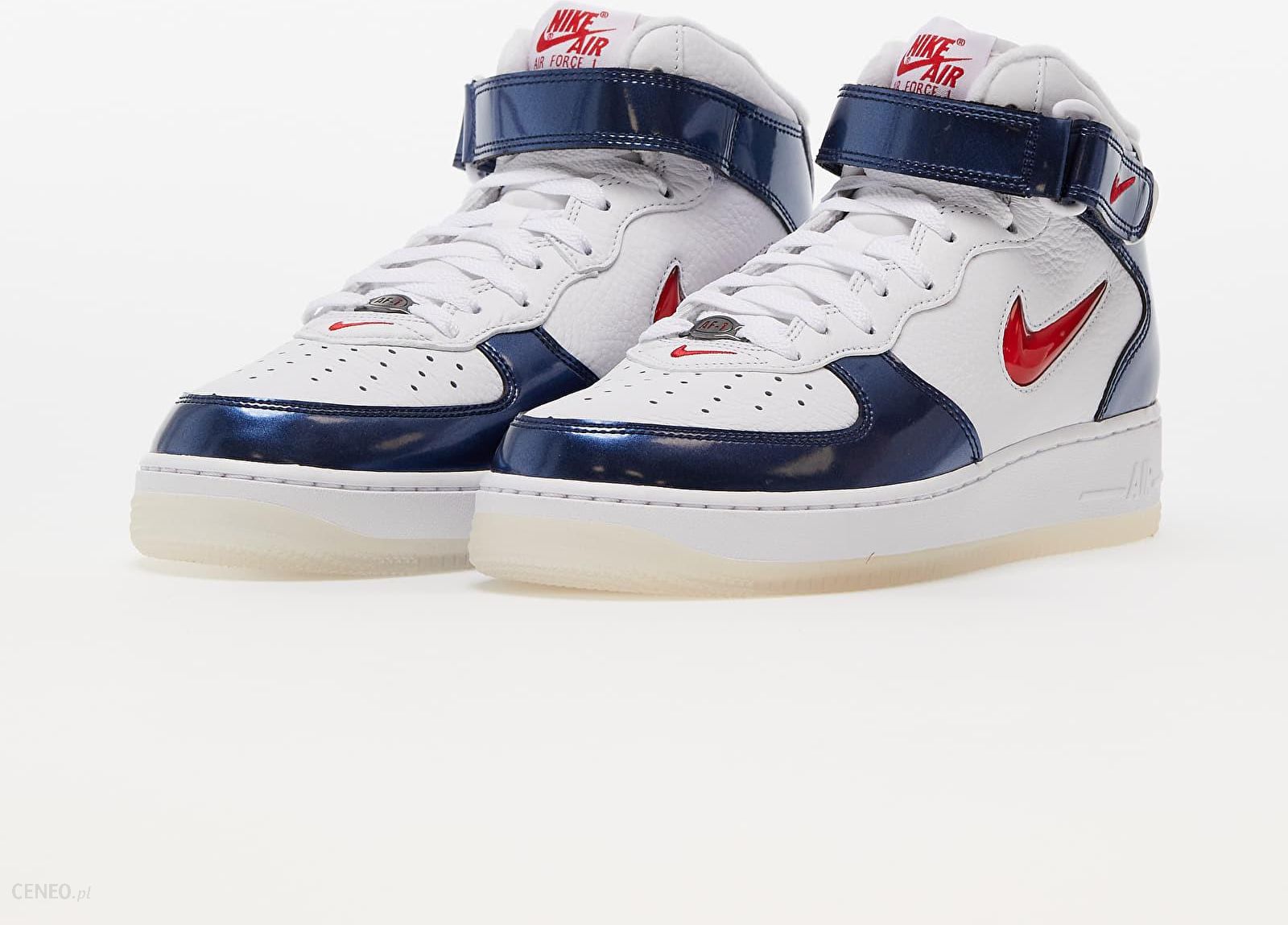 NIKE AIR FORCE 1 MID QS - WHITE/UNIVERSITY RED-MIDNIGHT NAVY-WHITE