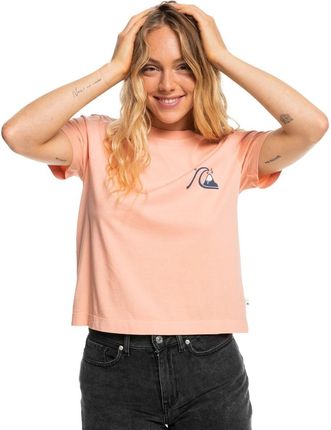 T-Shirt damski QUIKSILVER Crop tee W Tees - pomarańczowy