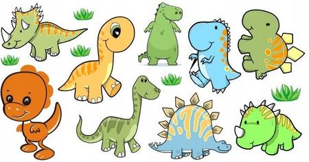 Naklejki na ścianę dla dzieci duże dinozaury Dino
