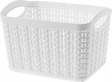 Kadax Koszyk Pudełko Pojemnik Plastikowy 1,5L Biały (K213)