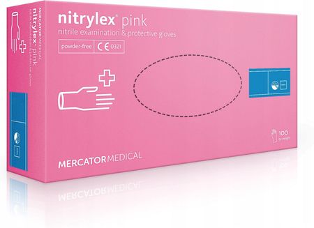 Rękawice Nitrylowe Różowe Nitrylex Pink S