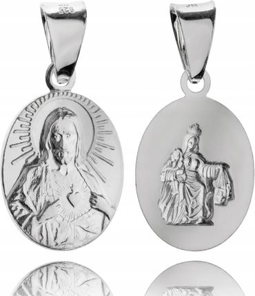 Szkaplerz Karmelitański Medalik Srebrny Komunia (MD30)