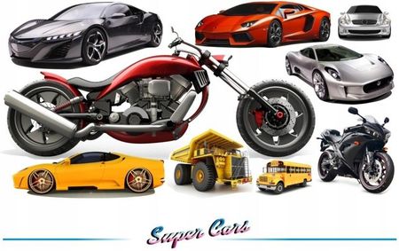 Naklejki na ścianę auta samochody - Super Cars 13