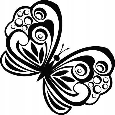 Naklejka na ścianę z motylem Motyl 35 cm