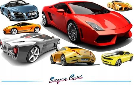 Naklejki na ścianę auta samochody - Super Cars 10