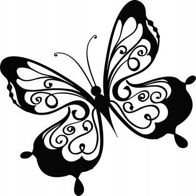 Naklejka na ścianę z motylem Motyl 35 cm