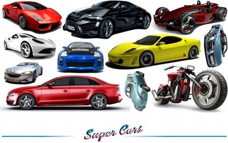Naklejki na ścianę auta samochody - Super Cars 5