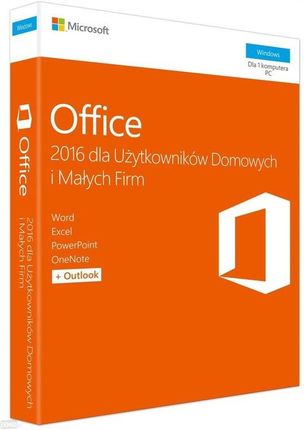Microsoft Office 2016 Dom i Firma 1 PC / licencja wieczysta BOX